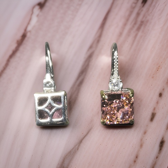 Beautiful  Padparadscha Sapphire Earrings - Picture 5 of 6